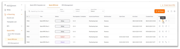 (Buyer) Create Quick RFQ